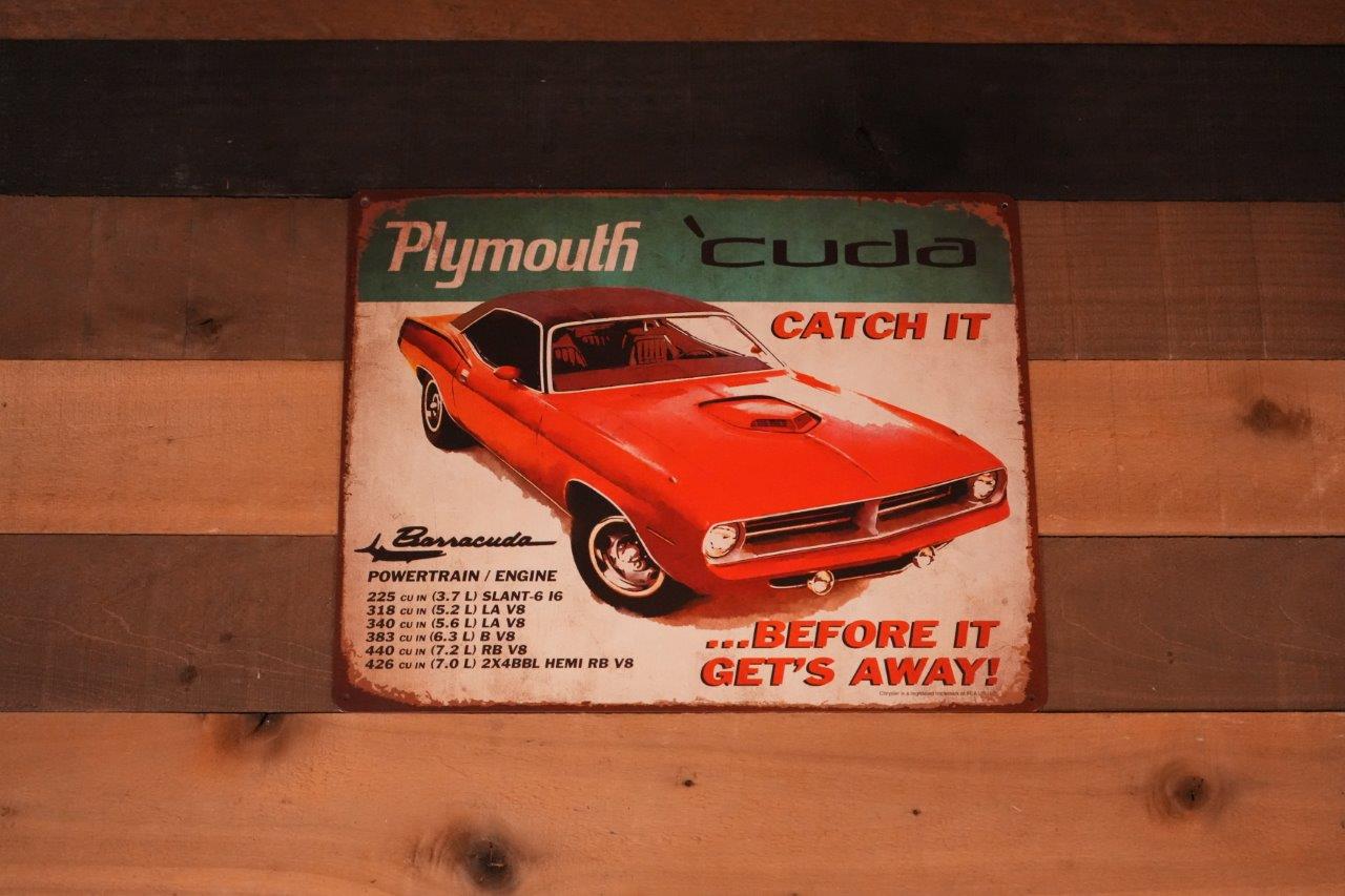 Plymouth 'Cuda Metal Sign